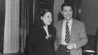 První manžel zpěvák Jacques Pills s bývalou manželkou. S Édith se vzali v roce 1952, manželství vydrželo pouhé 4 roky. 