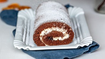Čokoládová roláda s džemem