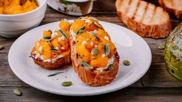 Opečené bagetky s pečenou dýní