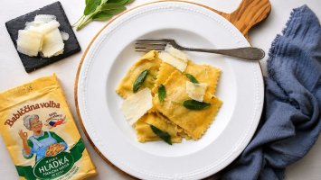 Domácí ravioly s ricottou a špenátem