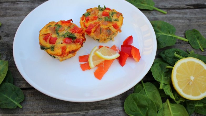 Vajíčkovo-špenátové muffiny