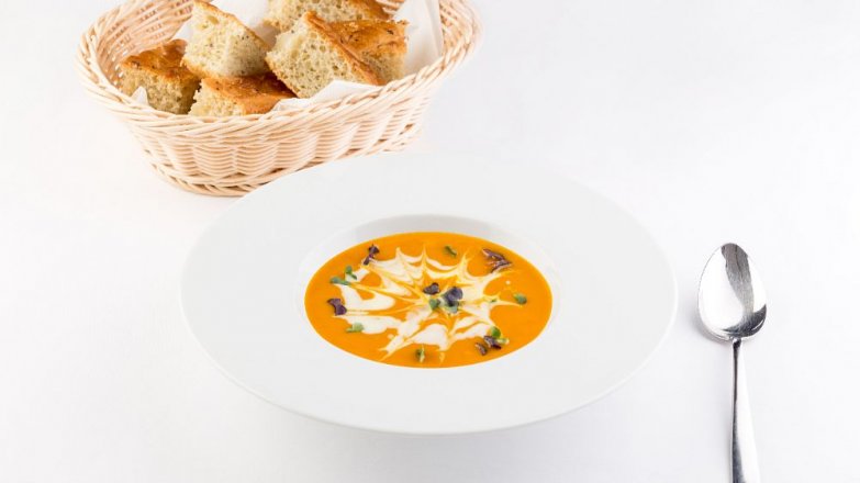 Mrkvový krém s fondue