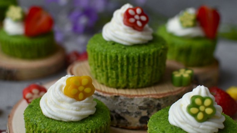 Mechové cupcakes
