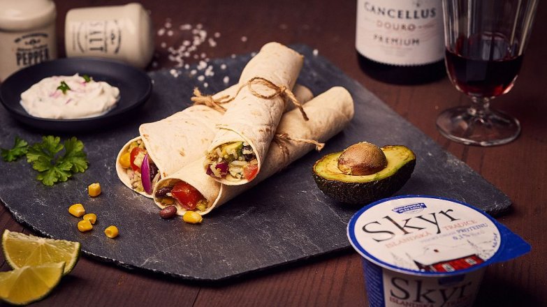 Burrito se skyrovým dipem
