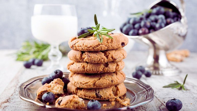 Jogurtové sušenky s borůvkami